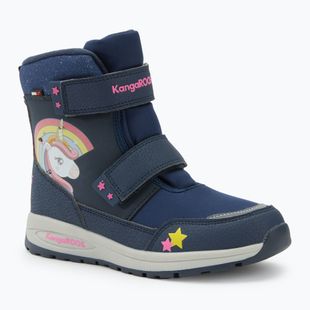 Юношески ботуши за сняг KangaROOS K-MJ Edison EV RTX SL dk navy / daisy pink