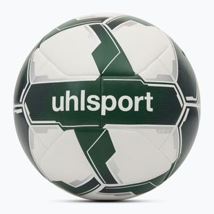 Футболна топка uhlsport Attack Addglue For The Planet white/dark green/silver размер 5