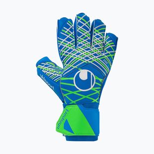 Вратарски ръкавици uhlsport Aquasoft pacific blue/fluo green/w