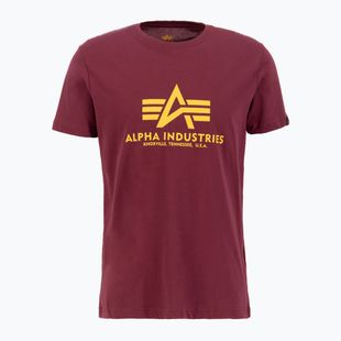 Мъжка тениска Basic burgundy на Alpha Industries
