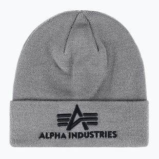 Шапка 3D на Alpha Industries grey heather