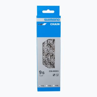 Верига за велосипед Shimano CN-HG93 + Pin 9rz 114 връзки сребро ICNHG93114I