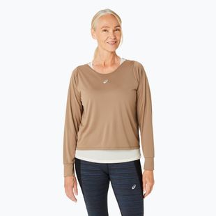 Дамска блуза с дълъг ръкав + потник за бягане ASICS Nagino Run pepper/oatmeal