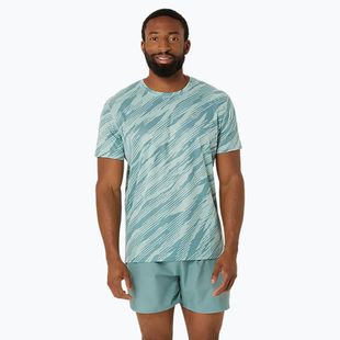 Мъжка тениска за бягане ASICS All Over Print Top light celadon/celadon