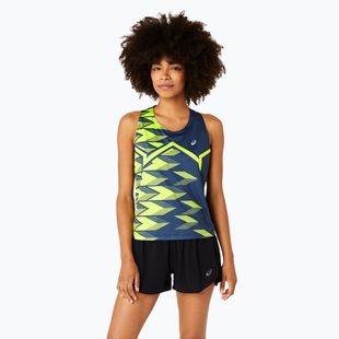 Дамски потник за бягане ASICS Light Graphic Tank french blue/safety yellow