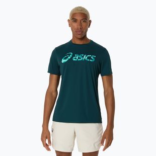 Мъжка фланелка за тенис ASICS Match Seasonal Graphic Tee saxon green