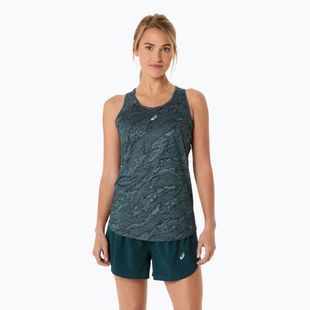 Дамски потник за бягане ASICS Road All Over Print Tank saxon green/light ube