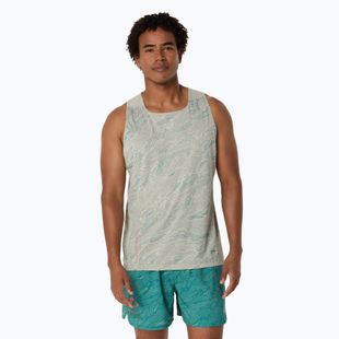 Мъжки потник за бягане ASICS Fujitrail Singlet white sage/rainy lake