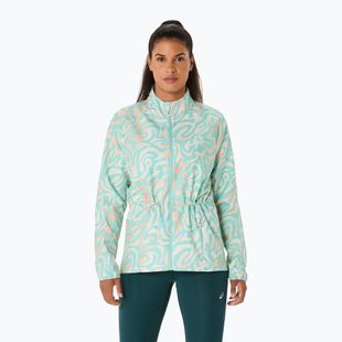 Дамско яке за бягане ASICS Road Lite-Show Packable oasis green/multi color