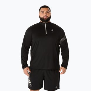 Мъжка блуза с дълъг ръкав за бягане ASICS Icon LS 1/2 Zip performance black