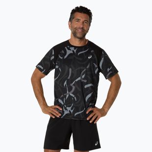 Мъжка тениска за бягане ASICS Road All Over Print Top performance black