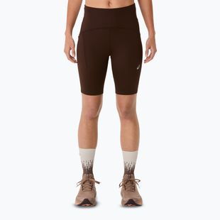 Дамски къси панталони за бягане ASICS Road High Waist 8IN Sprinter coffee