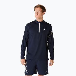 Мъжка блуза с дълъг ръкав за бягане ASICS Icon LS 1/2 Zip midnight