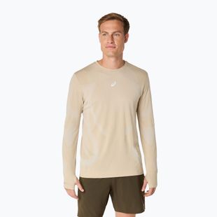 Мъжки ASICS Road Seamless LS крем за бягане с дълъг ръкав