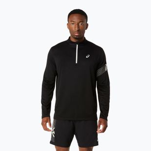 Мъжка блуза с дълъг ръкав за бягане Asics Icon LS 1/2 Zip performance black/cream