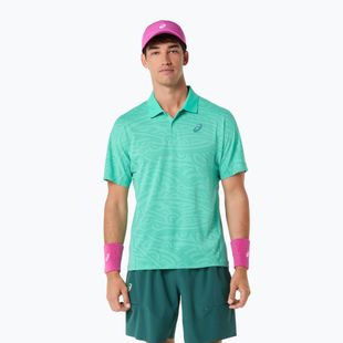 Мъжка фланелка за тенис ASICS Match Jacquard polo aurora green