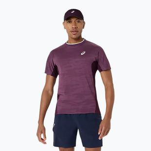 Мъжка тениска/фланелка за тенис ASICS Match Jacquard dark aubergine