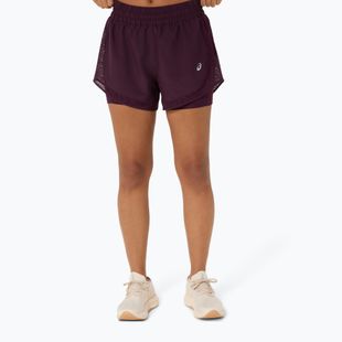 Дамски шорти за бягане ASICS Nagino Run 2-N-1 dark aubergine