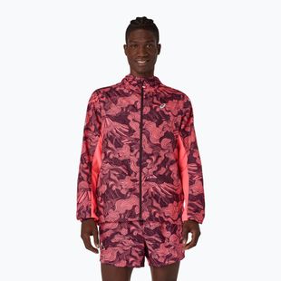 Мъжко яке за бягане Asics Fujitrail Packable Jacket blazing coral/dark aubergine