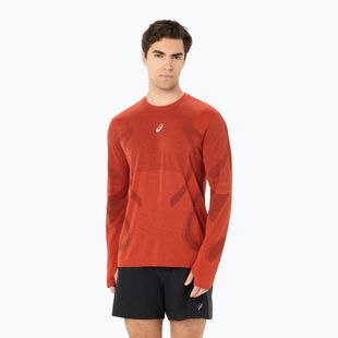 Мъжка блуза за бягане с дълъг ръкав ASICS Road Seamless Top singed red