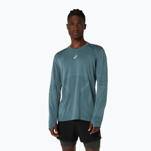 Мъжки дълъг ръкав за бягане ASICS Road Seamless в цвят мъгливо тюркоазено
