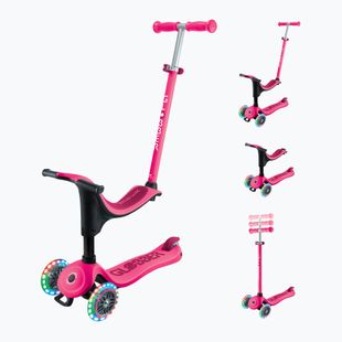 Детски триколесен скутер Globber Go.Up Sporty Lights fuchsia