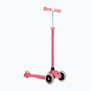 Детска триколесна тротинетка Globber Primo Plus Glow Lights coral pink