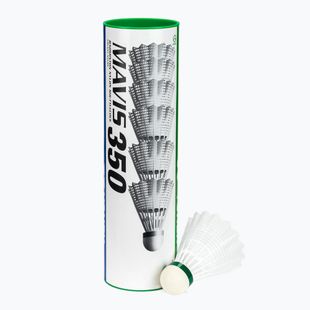 Перца за бадминтон YONEX Mavis 350 W 6 pack white