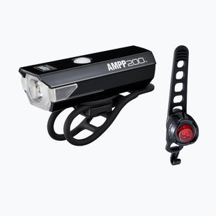 CatEye комплект за осветяване на цикъл AMPP 200 HL-EL042RC / ORB-RC TL-LD160RC черен