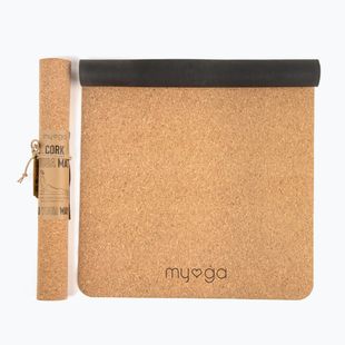 Постелка за йога Myga Cork/Rubber 2 mm brown