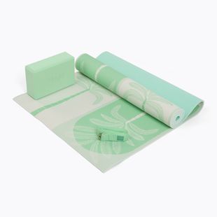 Комплект за йога Myga Sage Palm Yoga Set mat + block + green strap