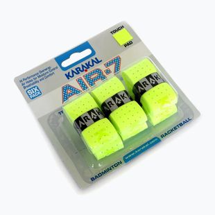 Грип за скуош Karakal Air 7 Overwrap Grip 6 pack lime