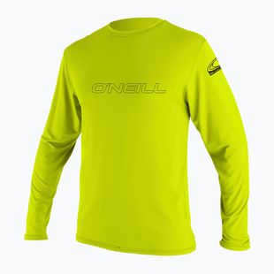Младежка тениска O'Neill Basic Skins Sun Shirt с дълъг ръкав за плуване в лайм