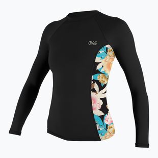 Дамско плуване с дълъг ръкав O'Neill Side Print Rash Guard black/mikah floral