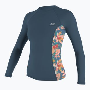 Дамско плуване с дълъг ръкав O'Neill Side Print Rash Guard copen blue/painted tropics