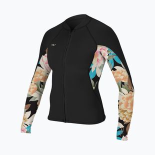 Дамско неопреново яке O'Neill Bahia 1/0.5 mm Full-Zip Jacket black/mikah floral/black