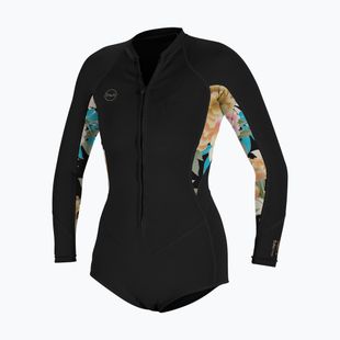 Дамска плувна пяна O'Neill Bahia 2/1 Front Zip Short Spring black/mikah floral/black
