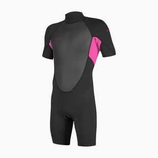 Детски неопренов костюм за плуване O'Neill Youth Reactor-2 2mm Back Zip SS Spring black/berry