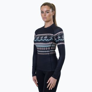 Дамска термоактивна блуза Surfanic Cozy Limited Edition Crew Neck black fairisle