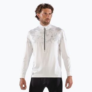 Мъжка термоакивна блуза с дълъг ръкав Surfanic Bodyfit CarbonDri Limited Edition Zip Neck optic white