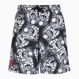 Speedo Print Leisure 17" черни/бели детски къси панталони за плуване