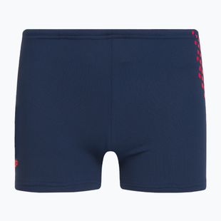 Speedo Essential Placement Allover Trunks сини/червени детски боксерки за плуване