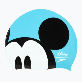 Детска шапка за плуване Speedo Slogan Print синьо/черно