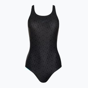 Speedo Boomstar Allover Muscleback дамски бански костюм от една част черно-сив 68-122999023