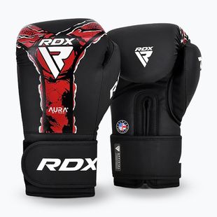 Боксови ръкавици RDX Boxing New Aura F17 black/red