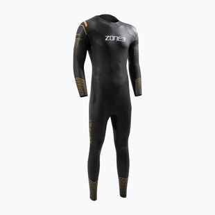 Мъжки неопренов костюм за плуване ZONE3 Thermal Aspect Breaststroke black/orange/yellow