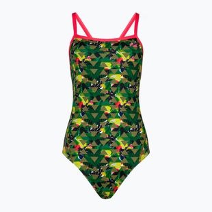 Дамски бански костюм от една част ZONE3 High Jazz 3.0 Strap Back khaki