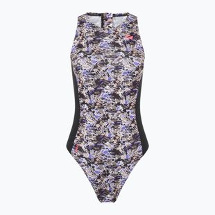 Дамски бански костюм от една част ZONE3 Pacific Koa High Neck black/green