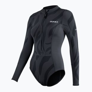 Дамски бански костюм от една част ZONE3 Yulex black/grey