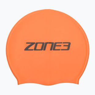 Шапка за плуване ZONE3 Extra Long Hair hi-vis orange